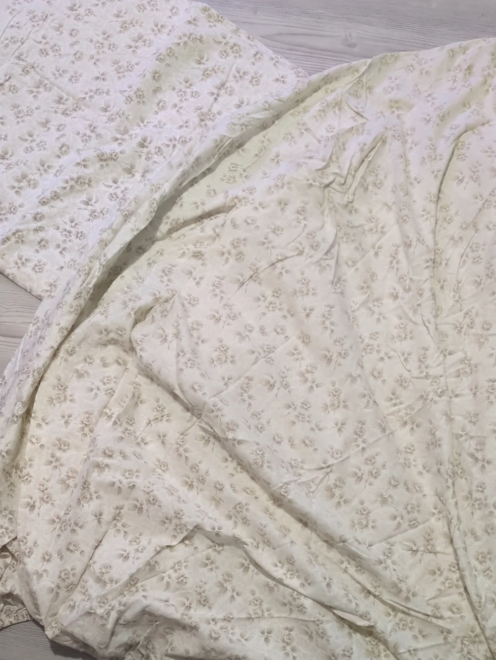 Laura Ashley Lifestyles Queen Sheet Set Floral Cottagecore Brown Tan Cream FLAWS